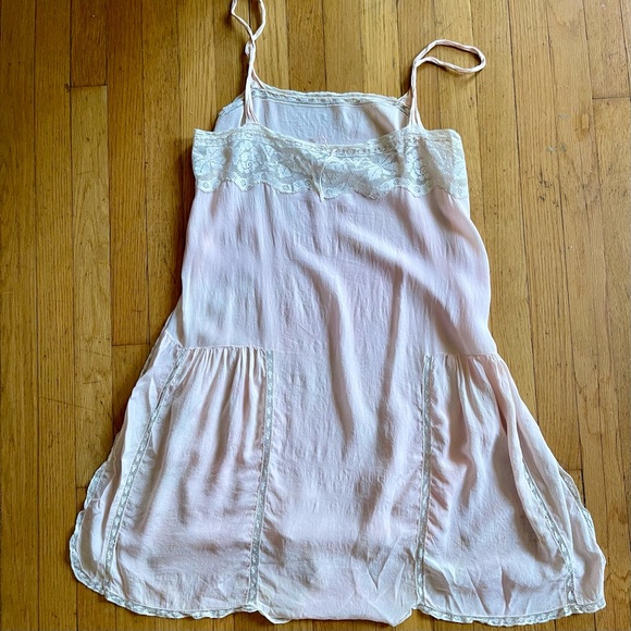 20s Vintage Flapper Pink Silk Step-In - Picture 6 of 16